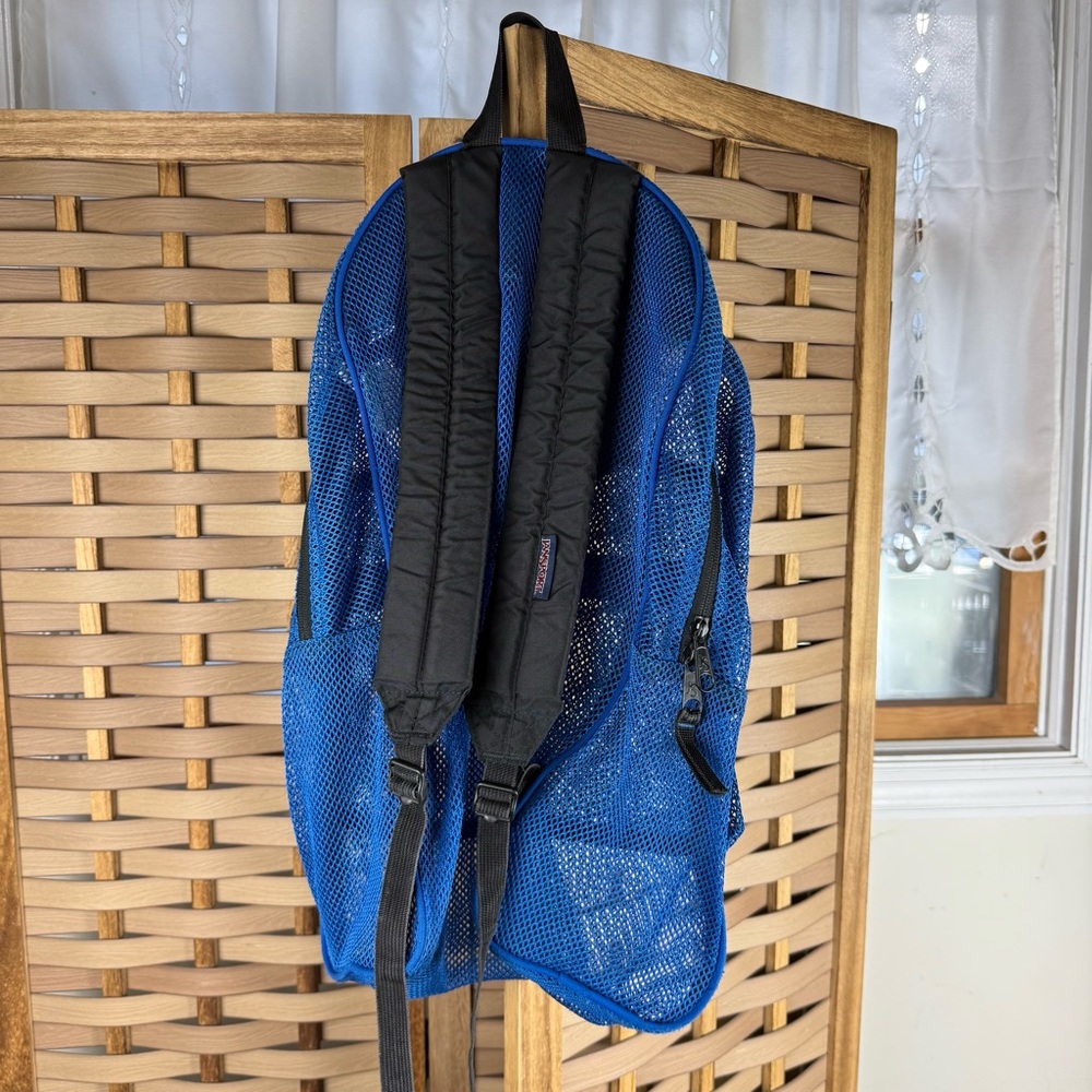 JANSPORT Royal Blue Mesh Backpack - Picture 2 of 5